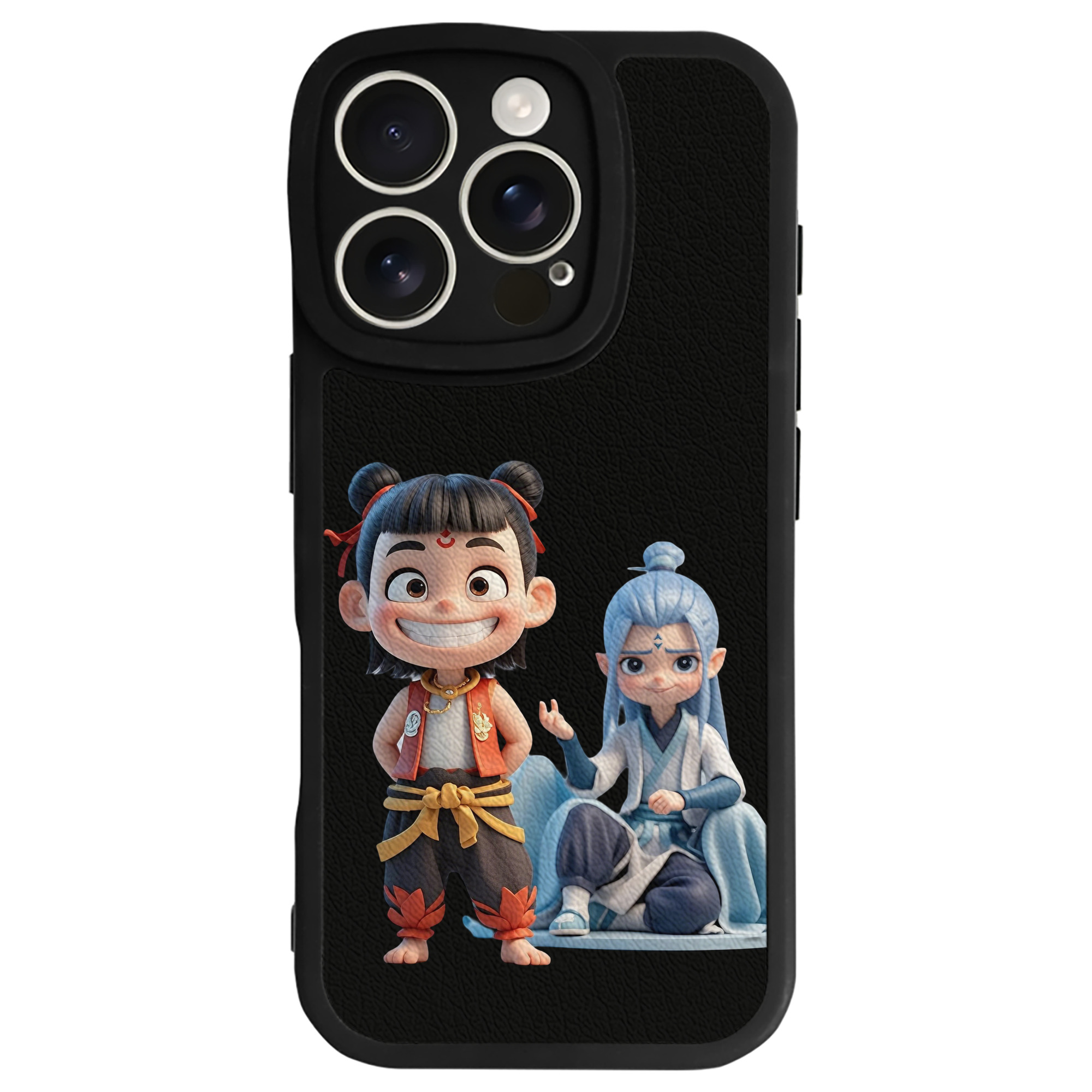 （画像用） Ne Zha 2 ナタ 魔童の大暴れ 【iPhone 16シリーズ対応】シリコンスマホケース（レザー調） 材質：シリコン